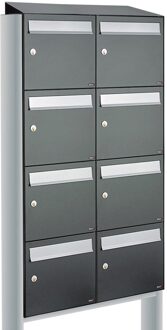 Allux Flow Set 2-Breed, 4-Hoog Met Dak Op Statief Antraciet - 40040065_2x4ds