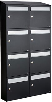 Allux Flow Set 2-Breed, 4-Hoog Met Dak Zwart - 40040070_2x4d