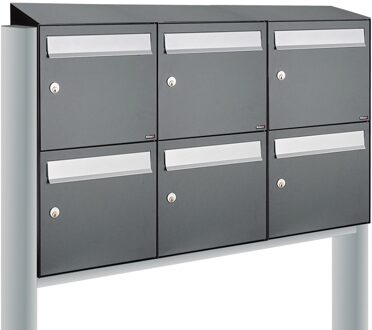 Allux Flow Set 3-Breed, 2-Hoog Met Dak Op Statief Antraciet - 40040065_3x2ds