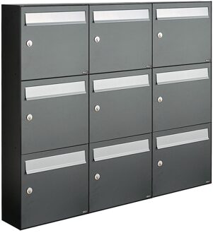 Allux Flow Set 3-Breed, 3-Hoog Antraciet - 40040065_3x3