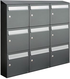 Allux Flow Set 3-Breed, 3-Hoog Met Dak Antraciet - 40040065_3x3d