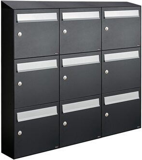 Allux Flow Set 3-Breed, 3-Hoog Met Dak Zwart - 40040070_3x3d