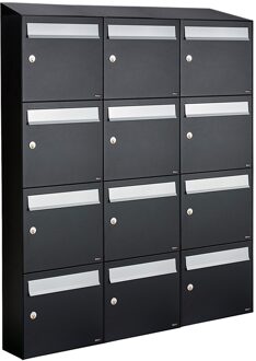 Allux Flow Set 3-Breed, 4-Hoog Met Dak Zwart - 40040070_3x4d