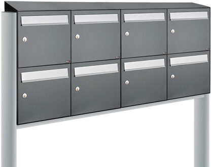 Allux Flow Set 4-Breed, 2-Hoog Met Dak Op Statief Antraciet - 40040065_4x2ds