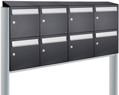 Allux Flow Set 4-Breed, 2-Hoog Met Dak Op Statief Zwart - 40040070_4x2ds