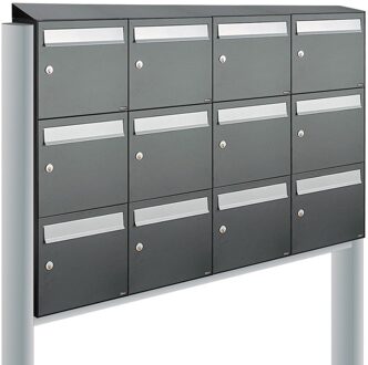 Allux Flow Set 4-Breed, 3-Hoog Met Dak Op Statief Antraciet - 40040065_4x3ds