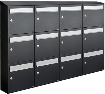 Allux Flow Set 4-Breed, 3-Hoog Met Dak Zwart - 40040070_4x3d