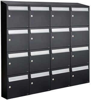 Allux Flow Set 4-Breed, 4-Hoog Met Dak Zwart - 40040070_4x4d