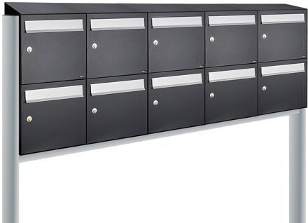 Allux Flow Set 5-Breed, 2-Hoog Met Dak Op Statief Zwart - 40040070_5x2ds