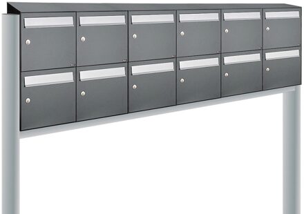 Allux Flow Set 6-Breed, 2-Hoog Met Dak Op Statief Antraciet - 40040065_6x2ds