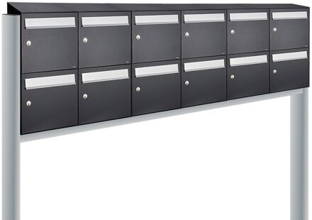 Allux Flow Set 6-Breed, 2-Hoog Met Dak Op Statief Zwart - 40040070_6x2ds