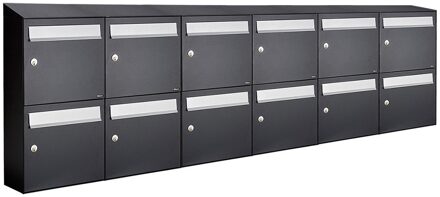 Allux Flow Set 6-Breed, 2-Hoog Met Dak Zwart - 40040070_6x2d