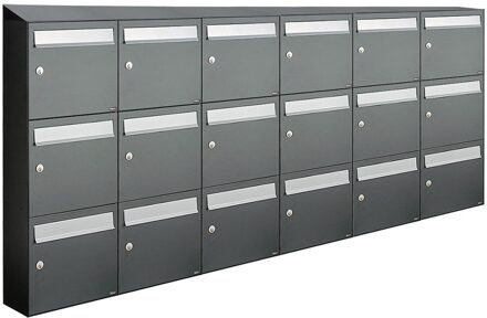 Allux Flow Set 6-Breed, 3-Hoog Met Dak Antraciet - 40040065_6x3d