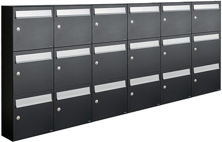 Allux Flow Set 6-Breed, 3-Hoog Zwart - 40040070_6x3