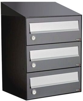 Allux Hive Set 1-Breed, 3-Hoog Met Dak Antraciet - 40030065_1x3d