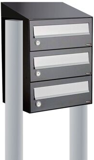 Allux Hive Set 1-Breed, 3-Hoog Met Dak Op Statief Antraciet - 40030065_1x3ds