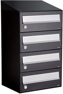 Allux Hive Set 1-Breed, 4-Hoog Met Dak Zwart - 40030070_1x4d