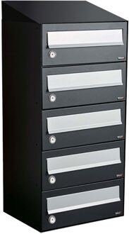 Allux Hive Set 1-Breed, 5-Hoog Met Dak Zwart - 40030070_1x5d