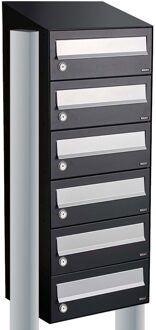 Allux Hive Set 1-Breed, 6-Hoog Met Dak Op Statief Zwart - 40030070_1x6ds