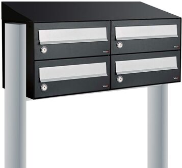 Allux Hive Set 2-Breed, 2-Hoog Met Dak Op Statief Zwart - 40030070_2x2ds