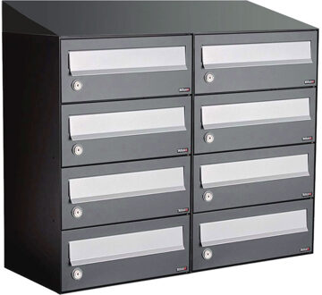 Allux Hive Set 2-Breed, 4-Hoog Met Dak Antraciet - 40030065_2x4d