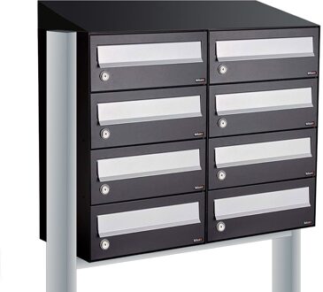 Allux Hive Set 2-Breed, 4-Hoog Met Dak Op Statief Zwart - 40030070_2x4ds