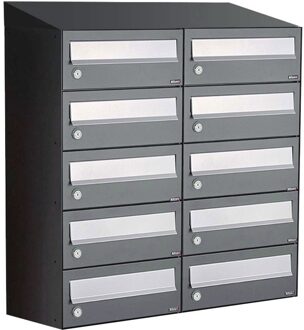 Allux Hive Set 2-Breed, 5-Hoog Met Dak Antraciet - 40030065_2x5d