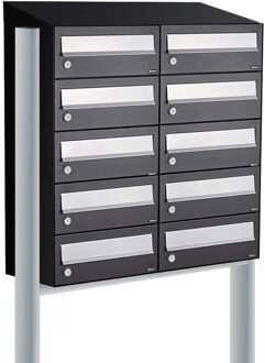 Allux Hive Set 2-Breed, 5-Hoog Met Dak Op Statief Zwart - 40030070_2x5ds