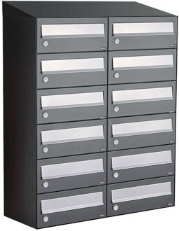 Allux Hive Set 2-Breed, 6-Hoog Met Dak Antraciet - 40030065_2x6d