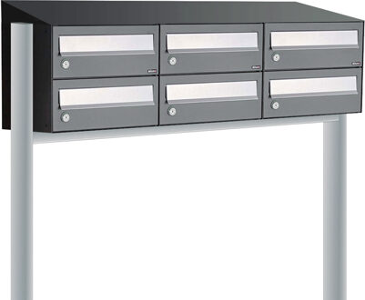 Allux Hive Set 3-Breed, 2-Hoog Met Dak Op Statief Antraciet - 40030065_3x2ds