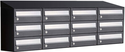 Allux Hive Set 4-Breed, 3-Hoog Met Dak Zwart - 40030070_4x3d