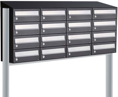 Allux Hive Set 4-Breed, 4-Hoog Met Dak Op Statief Zwart - 40030070_4x4ds