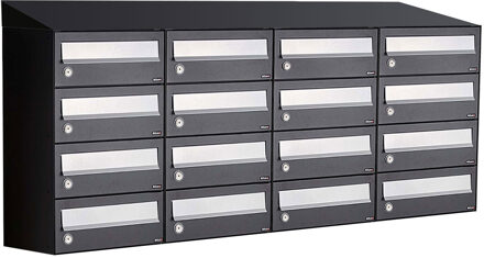 Allux Hive Set 4-Breed, 4-Hoog Met Dak Zwart - 40030070_4x4d