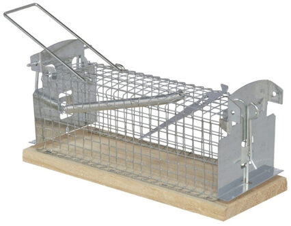 Alma Garden Diervriendelijke muizenval - 1x stuks - zilver - metaal - 15 x 6 cm