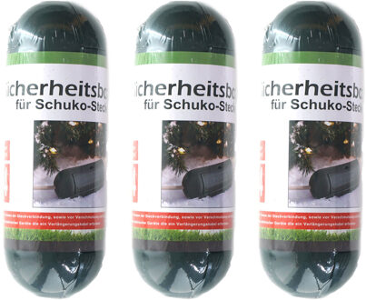 Alma Garden Stekkerbox/stekkersafe - 3x - spatwaterdicht - groen - kunststof - IP44 - 21 x 8 cm