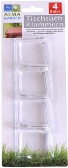 Alma Garden Tafelkleed klemmen - set 4x - kunststof - transparant