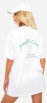 Almafi Coast Oversized T-Shirt, White - XL