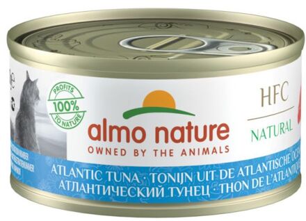 Almo Kat HFC Natvoer - Natural - Tonijn uit de Atlantische Oceaan 24 x 70g