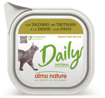 Almo Nature Daily met kalkoen natvoer kat (100 g) 64 x 100 g