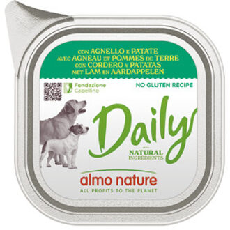 Almo Nature Daily met lam en aardappelen natvoer hond 32 x 100 g