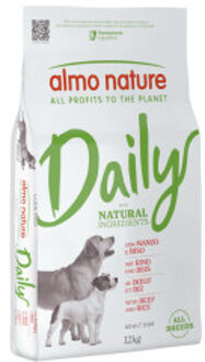 Almo Nature Daily met rund en rijst hondenvoer 12 kg