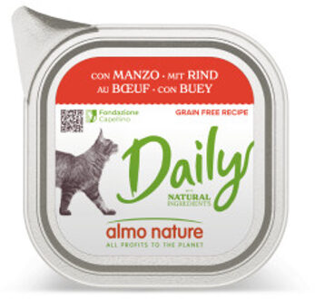 Almo Nature Daily met rund natvoer kat (100 g) 32 x 100 g