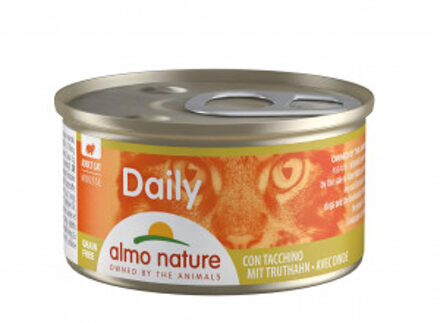 Almo Nature Daily Mousse met kalkoen natvoer kat (85 g) 48 x 85 g