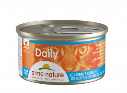 Almo Nature Daily Mousse met tonijn en witvis natvoer kat (85 g) 24 x 85 g