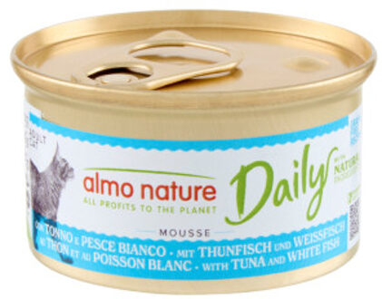 Almo Nature Daily Mousse met tonijn en witvis natvoer kat (85 g) 24 x 85 g