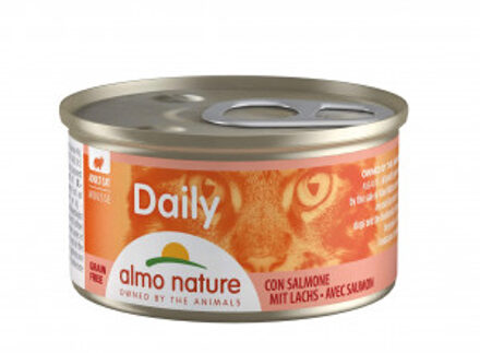 Almo Nature Daily Mousse met zalm natvoer kat (85 g) 24 x 85 g