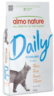 Almo Nature Daily Sterilised kip kattenvoer 2 x 12 kg