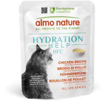 Almo Nature HFC Hydration Help kippenbouillon met kipfilet natvoer kat (50 g) 48 x 50 g