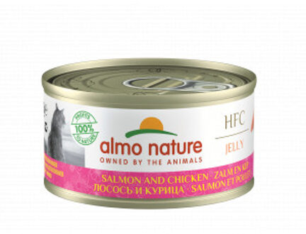 Almo Nature HFC Jelly zalm en kip natvoer kat (70 g) 18 x 70 g