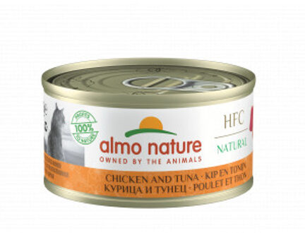 Almo Nature HFC Natural kip en tonijn natvoer kat (70 g) 12 x 70 g